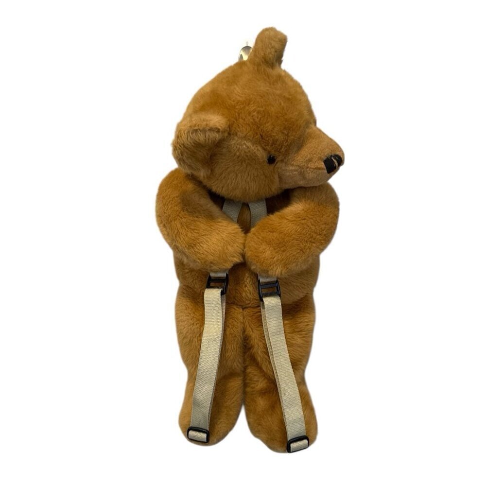 Teddy Bear Plush Backpack Brown Adjustable Straps Y2K Vintage Wild Kiz